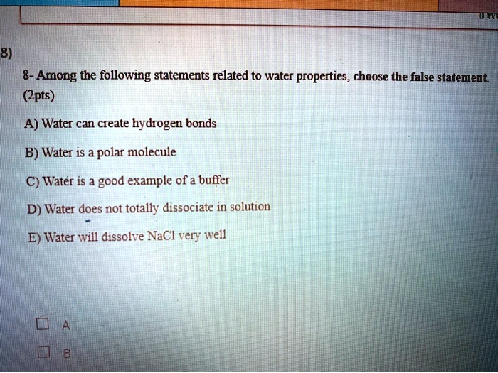 VIDEO solution Among the following statements related to water