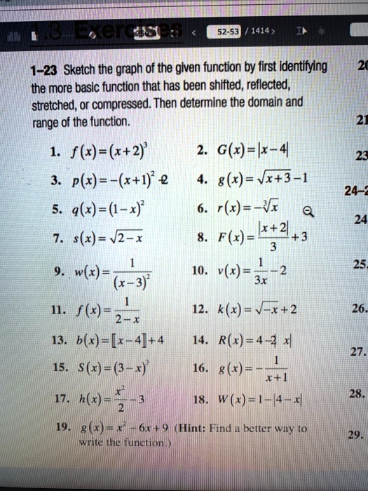 52 53 1414 1 23 sketch the graph of the given function by