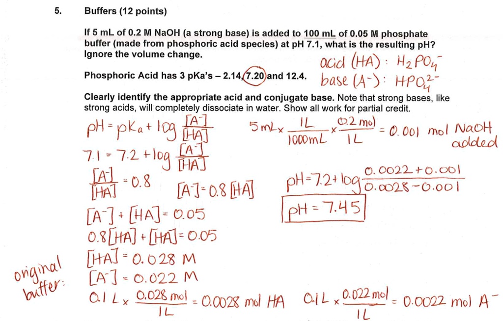 SOLVED: [A-] PH PKa Log [HA] (4 Pts) You Are Preparing A 50, 55% OFF