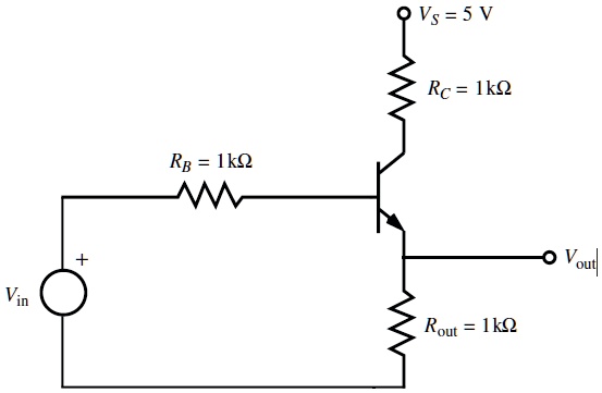 SOLVED: In the following circuit, find the minimum Vin required and the ...