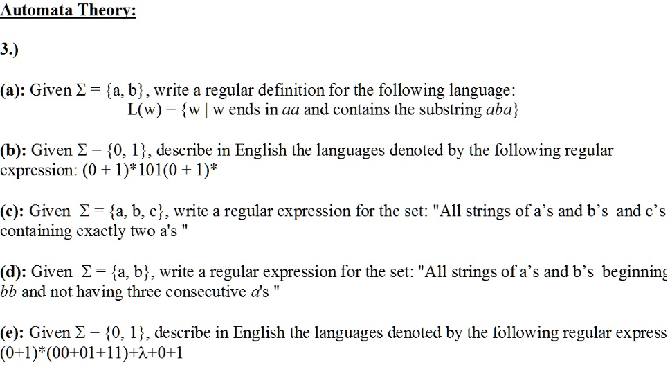 Solved Given the following regular expression: \\d?(1st 2nd