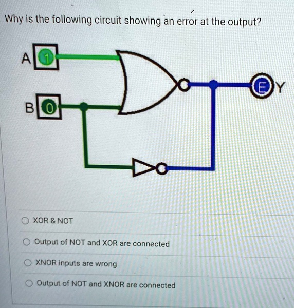 Video Solution Why Is The Following Circuit Showing An Error At The Output Xor Not Output Of 3498