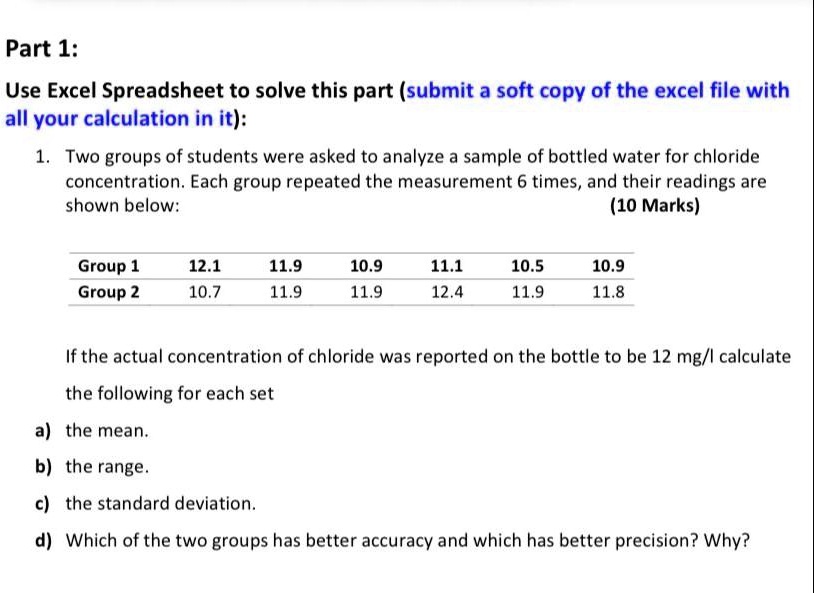 [GET ANSWER] Part 1: Use Excel Spreadsheet to solve this part (submit a ...