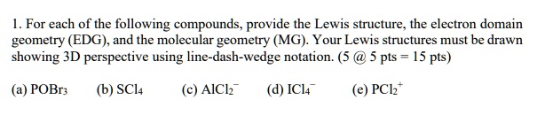 SOLVED: For each of the following compounds, provide the Lewis
