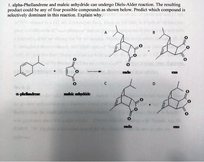 Solved Alpha Phellandrene And Maleic Anhydride Can Undergo A Diels Alder Reaction The