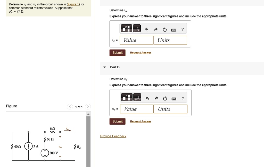 Determine io and vo in the circuit shown in (Figure 1) for common ...