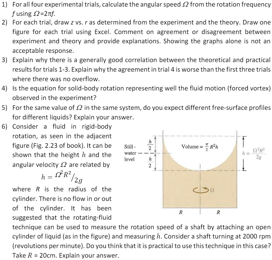 VIDEO solution: 1) For all four experimental trials, calculate the ...