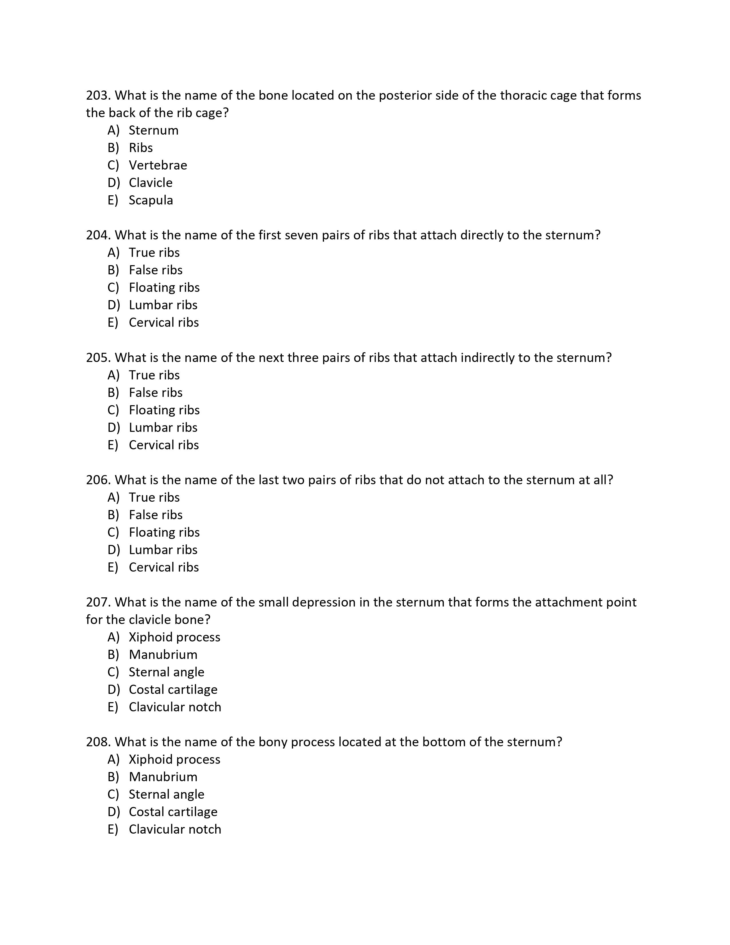 Solved: 203. What Is The Name Of The Bone Located On The Posterior Side 