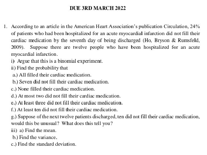 SOLVED DUE 3RD MARCH 2022 1. According to an article in the American Heart Association's