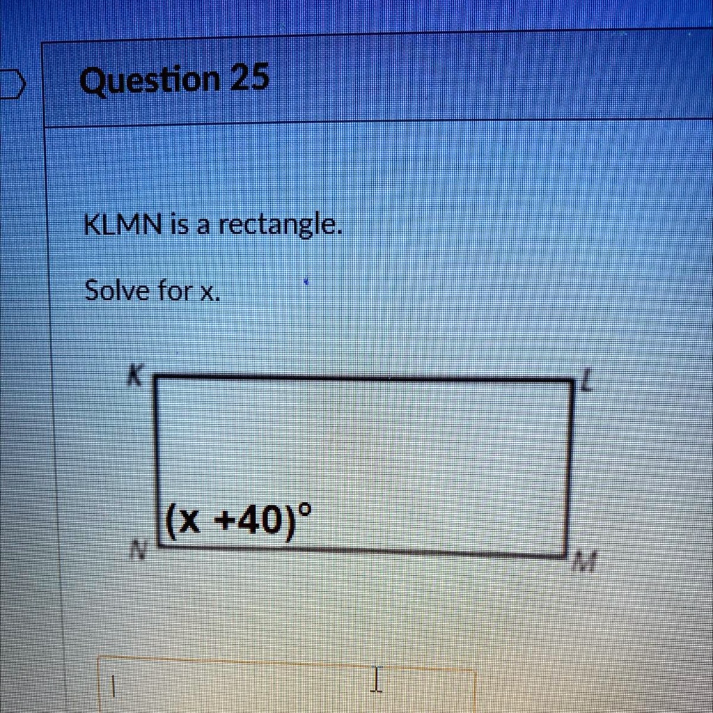 Solving For X In Rectangle
