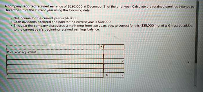 Which Of The Following Is True About Retained Earnings SOLVED: A company reported retained earnings of 292,000 at December 31