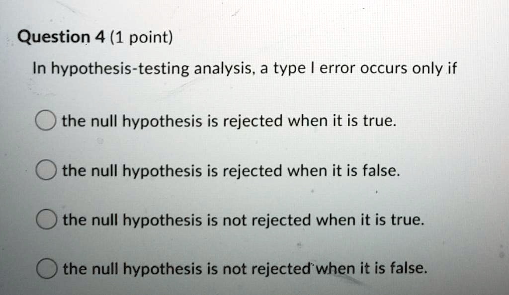 null hypothesis when it is false