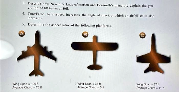 SOLVED: 3. Describe how Newton's laws of motion and Bernoulli's ...