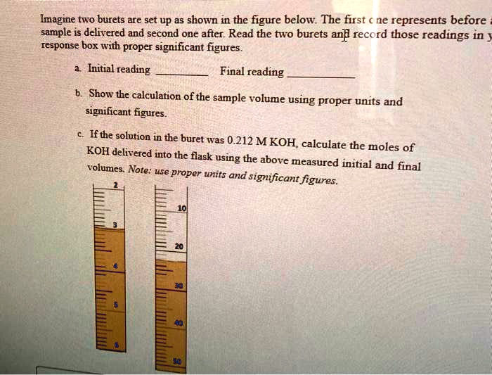 Imagine two burets are set up as shown in the figure … SolvedLib