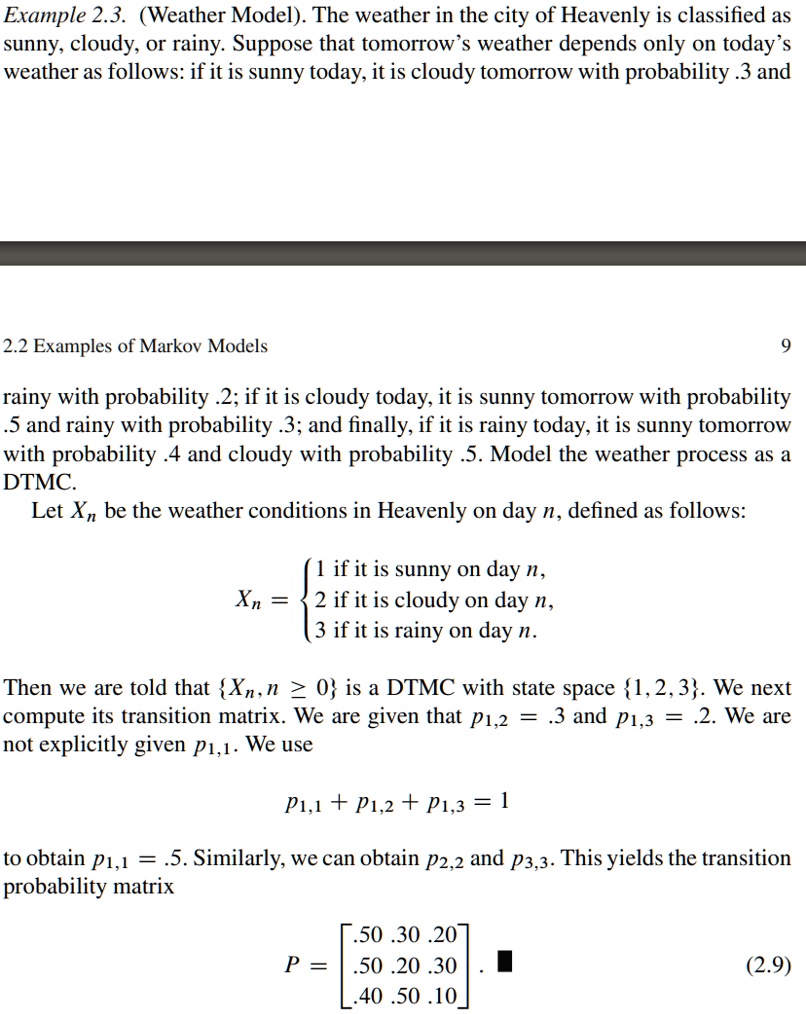 solved-example-2-3-weather-model-the-weather-in-the-city-of