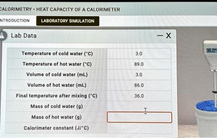 SOLVED: Texts: help please CALORIMETRY - HEAT CAPACITY OF A CALORIMETER ...