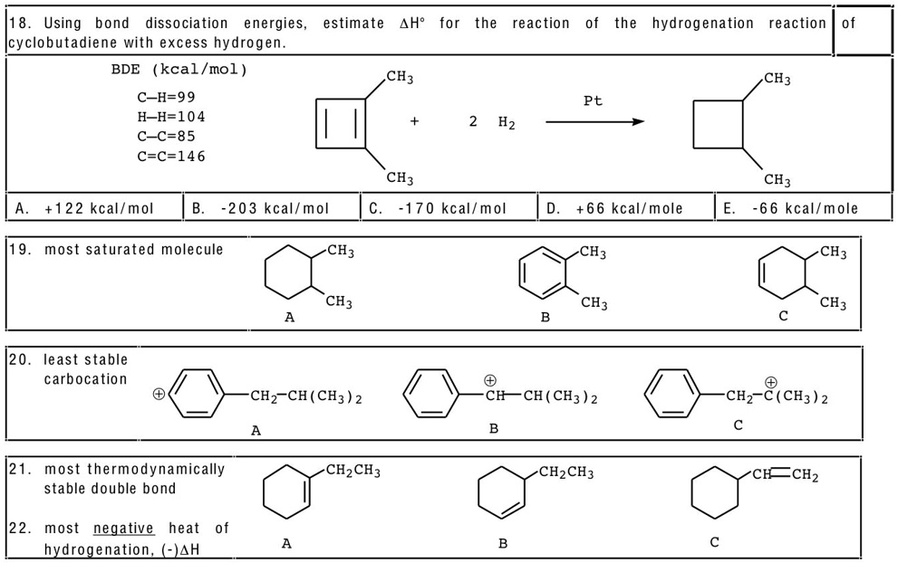 SOLVED: 18 - Using bond dissociation energies, estimate Î”H for the ...