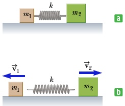SOLVED: Text: Two objects of masses m1 = 0.50 kg and m2 = 0.86 kg are ...