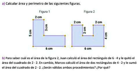 area y perimetro ayuda calcular area perimetro de las siguientes ...