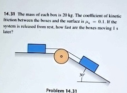1431 the mass of each box is 20 kg the coefficient of kinetic friction ...