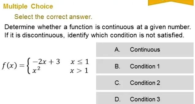 SOLVED: Multiple Choice Select the correct answer: Determine whether a ...