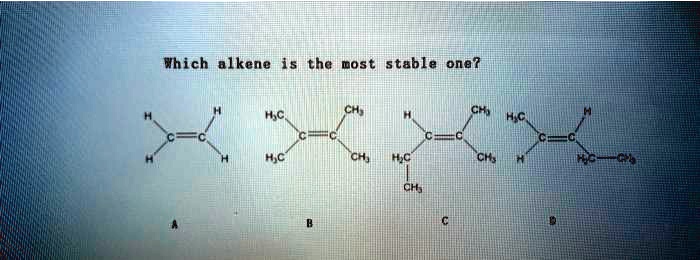 vhich alkene tha most stable one chi chy 60482