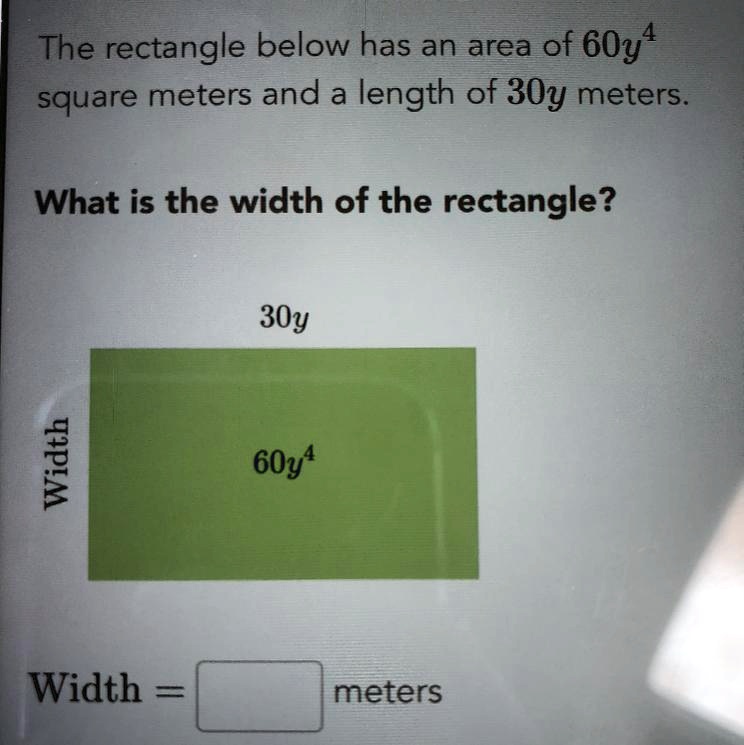 SOLVED 'Can someone please help me out The rectangle below has an area