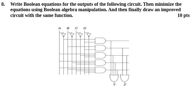 VIDEO solution: Write Boolean equations for the outputs of the ...