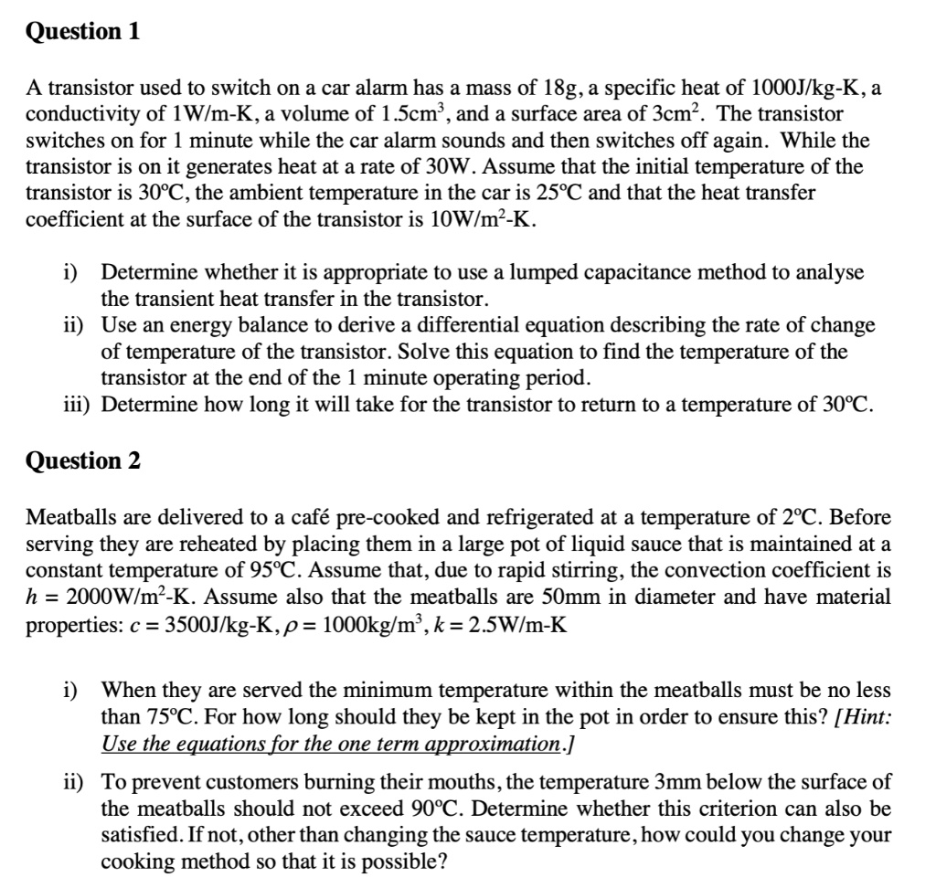 question 1 a transistor used to switch on a car alarm has a mass of ...