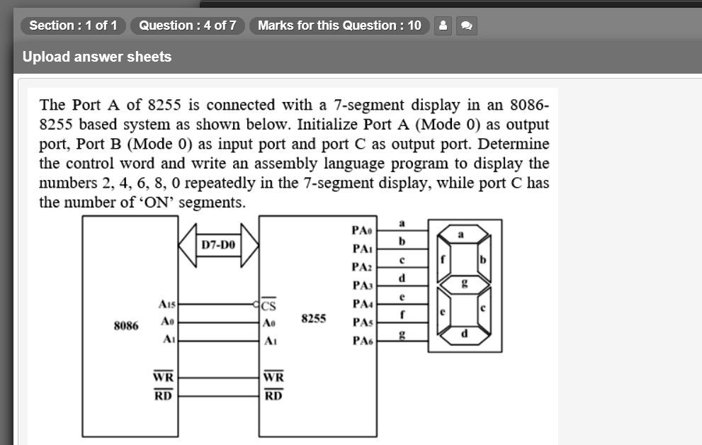 SOLVED: Section 1 Question 4 of 7 Marks for this Question: 10 Upload ...