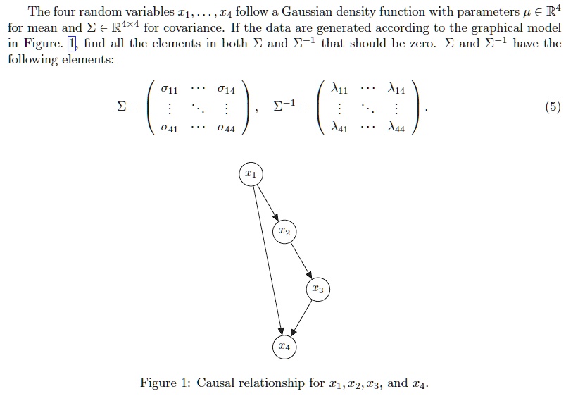 SOLVED: The four random variables 1, . . . , 4 follow a Gaussian ...