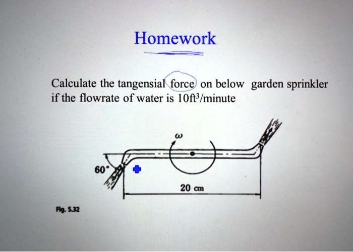 SOLVEDHomework Calculate the tangensial force on below garden