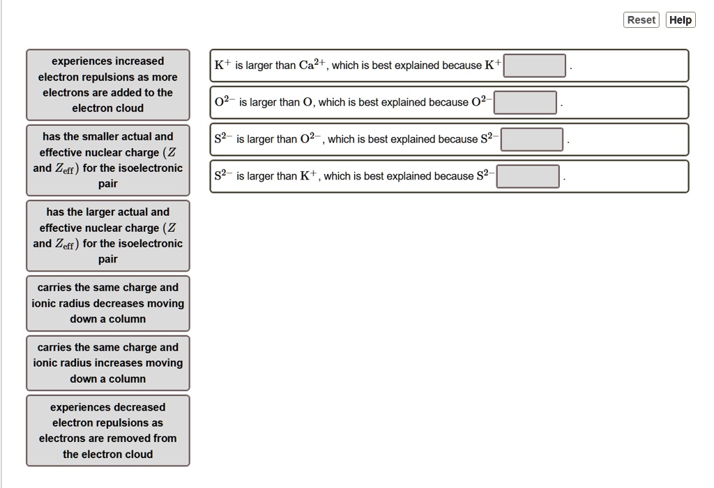 SOLVED K+ is larger than Ca2+, which is best explained because K+