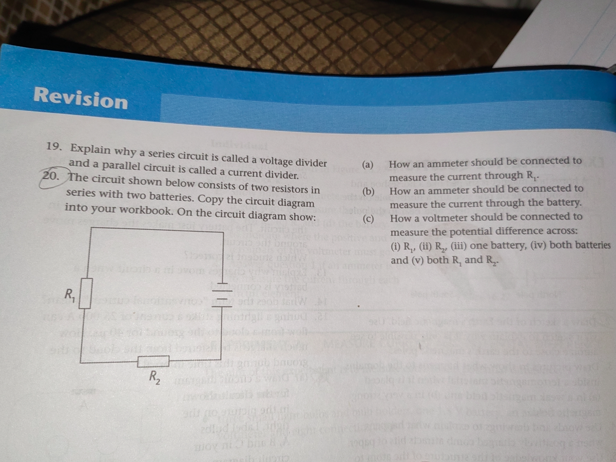 SOLVED Revision 19. Explain why a series circuit is called a voltage