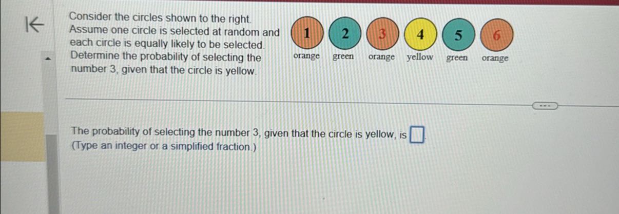consider the circles shown to the right assume one circle is selected ...