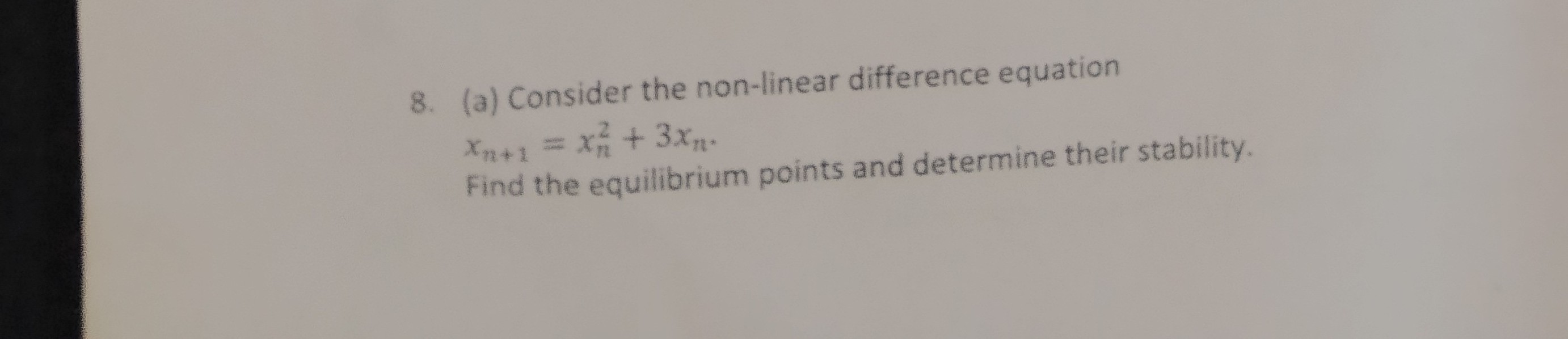 Non Linear Difference Equation
