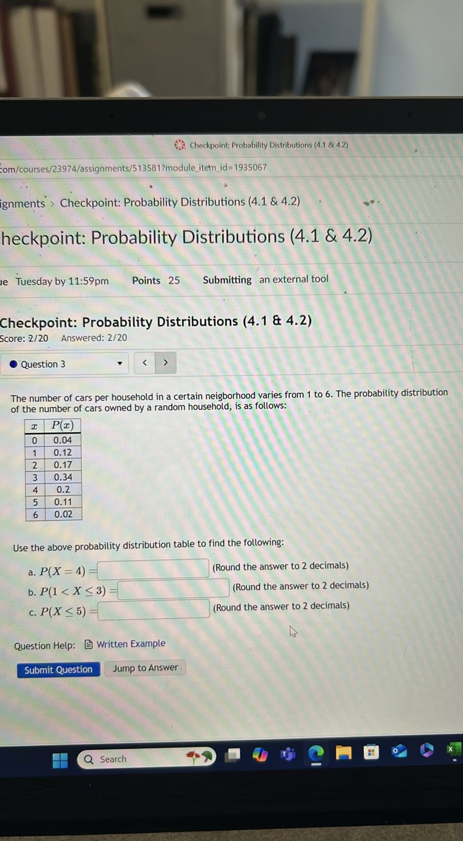 [GET ANSWER] Checkpoint: Probability Distributions (4.1 & 4.2) om ...