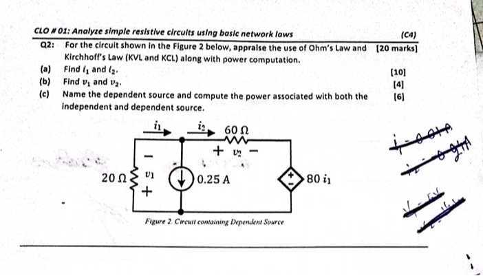 CLO H O1: Analyze simple resistlve circults using basic network laws ...