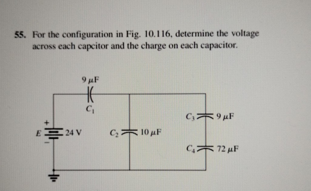 55. For the configuration in Fig. 10.116, determine the voltage across ...
