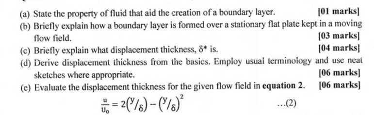 a state the property of fluid that aid the creation of a boundary layer ...