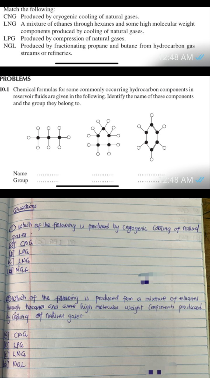 [GET ANSWER] Match the following: CNG Produced by cryogenic cooling of ...