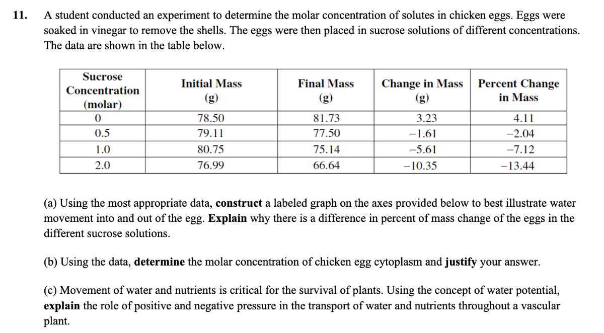 11 a student conducted an experiment to determine the molar
