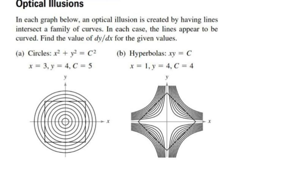 Optical Illusions In each graph below, an optical illusion is created ...