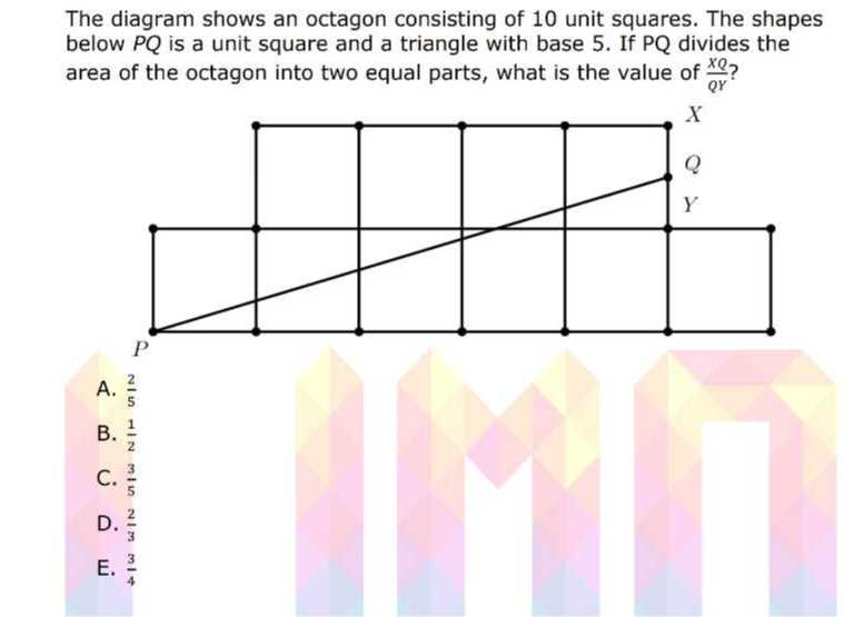 The diagram shows an octagon consisting of 10 unit squares. The shapes ...