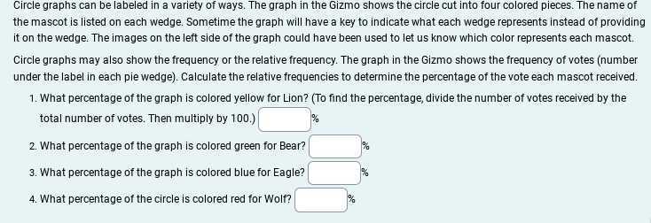 circle graphs can be labeled in a variety of ways the graph in the ...