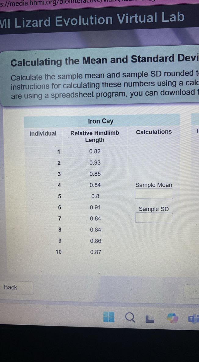 Calculating the Mean and Standard Devi Calculate the sample mean and ...