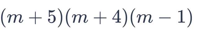 (m+5)(m+4)(m-1)