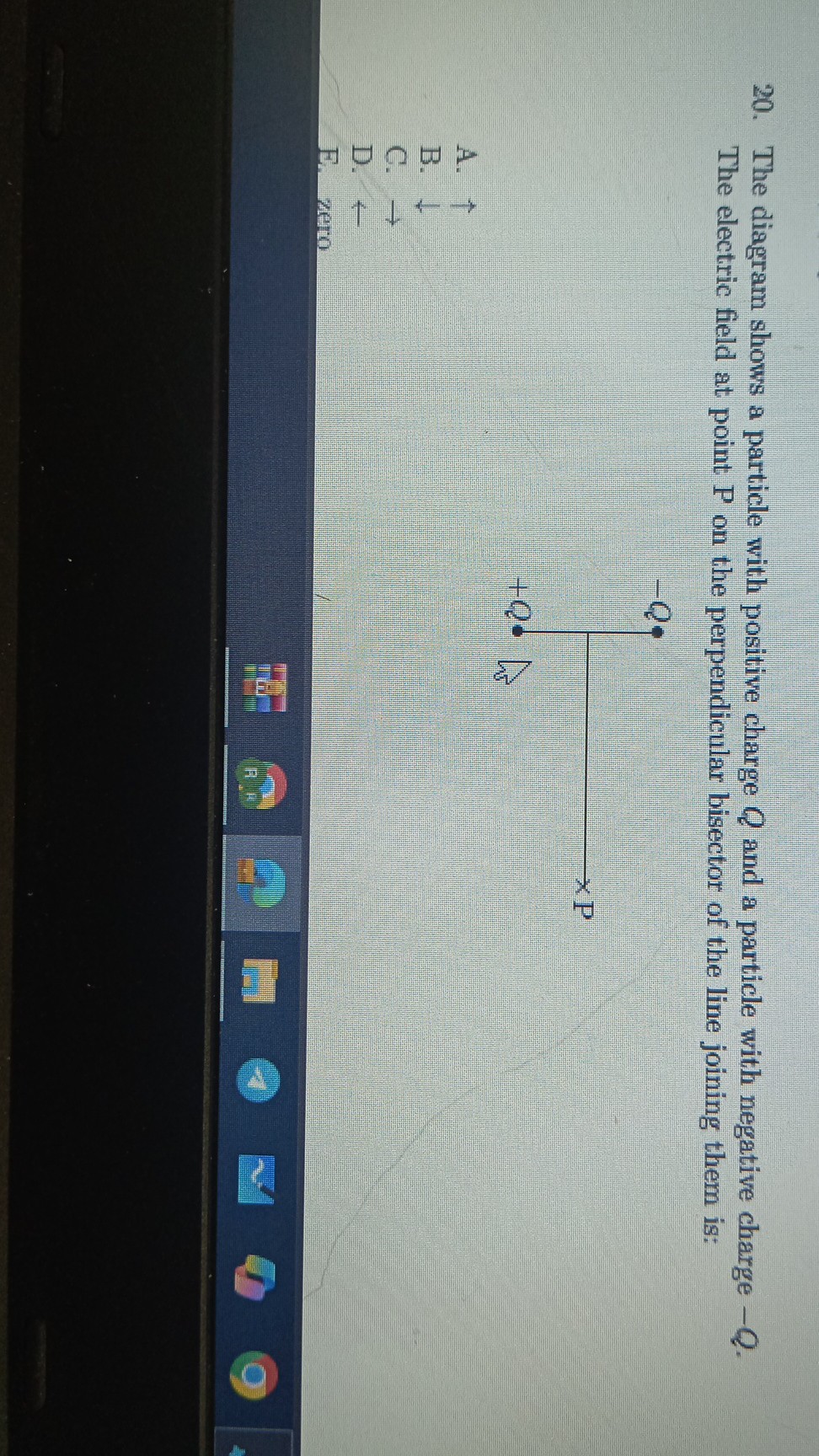 20 The Diagram Shows A Particle With Positive Charge Q And A Particle