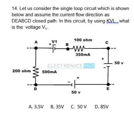 14. Let us consider the single loop circuit which is shown below and ...