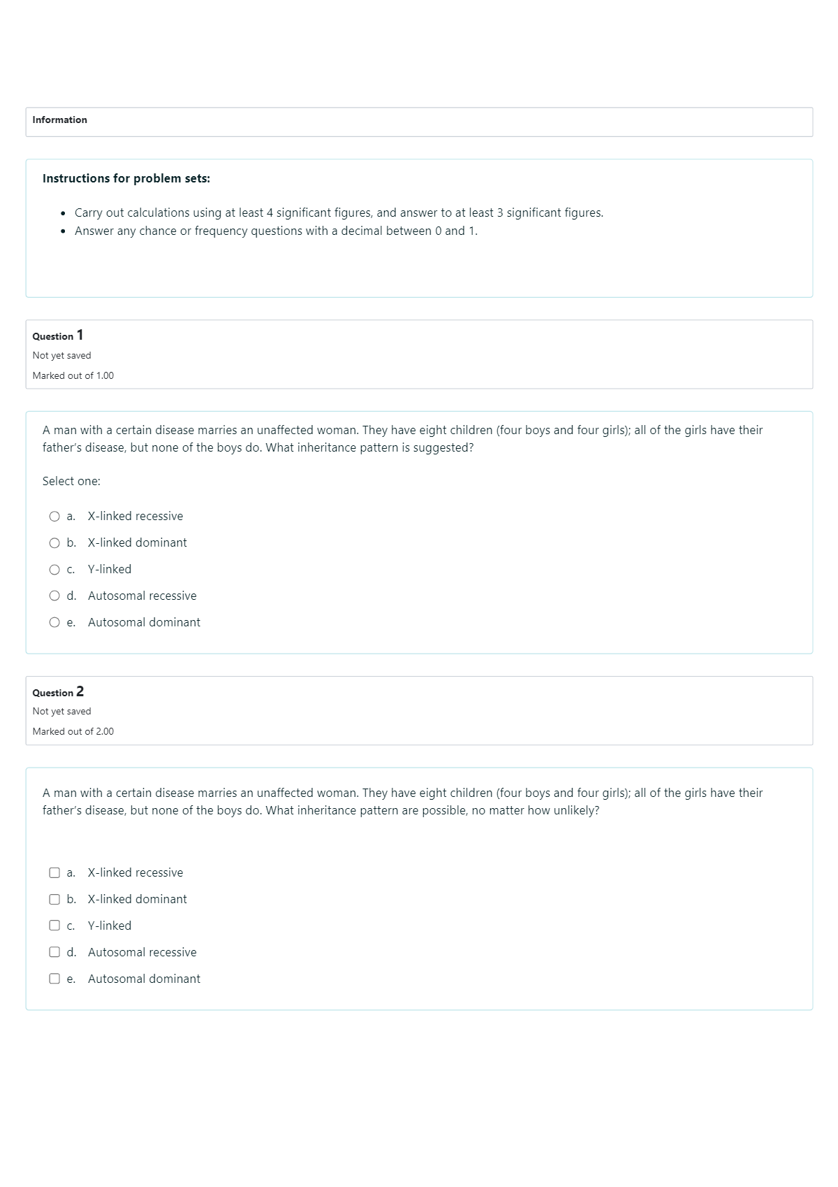 SOLVED: Information Instructions for problem sets: - Carry out ...